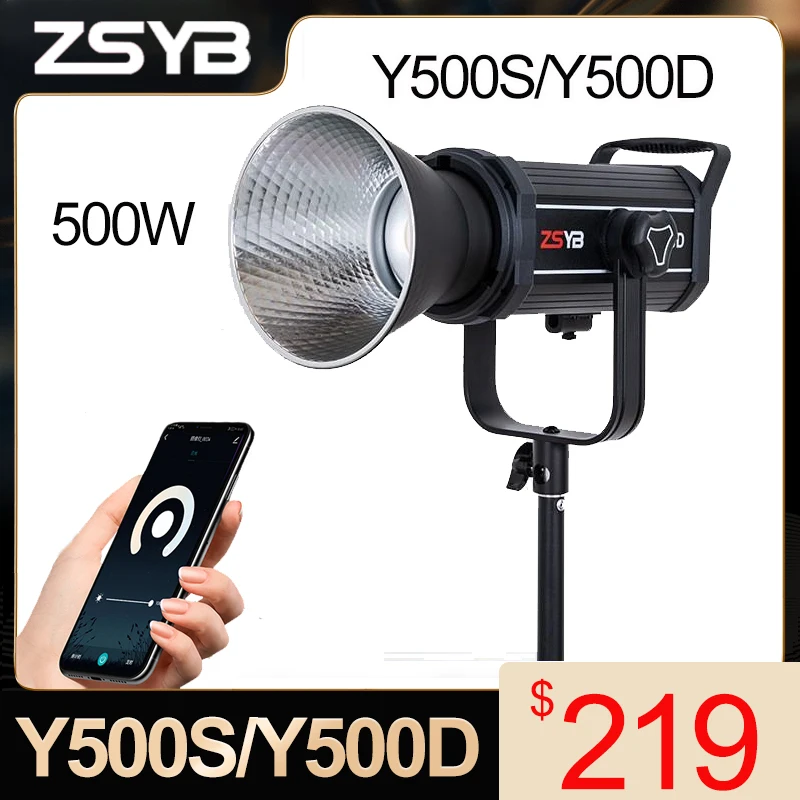 

ZSYB Y500S/Y500D LED Video Light 500W Photography Light APP Control Studio Photo Lamp Dual Color Camera Light for Youtube Tiktok