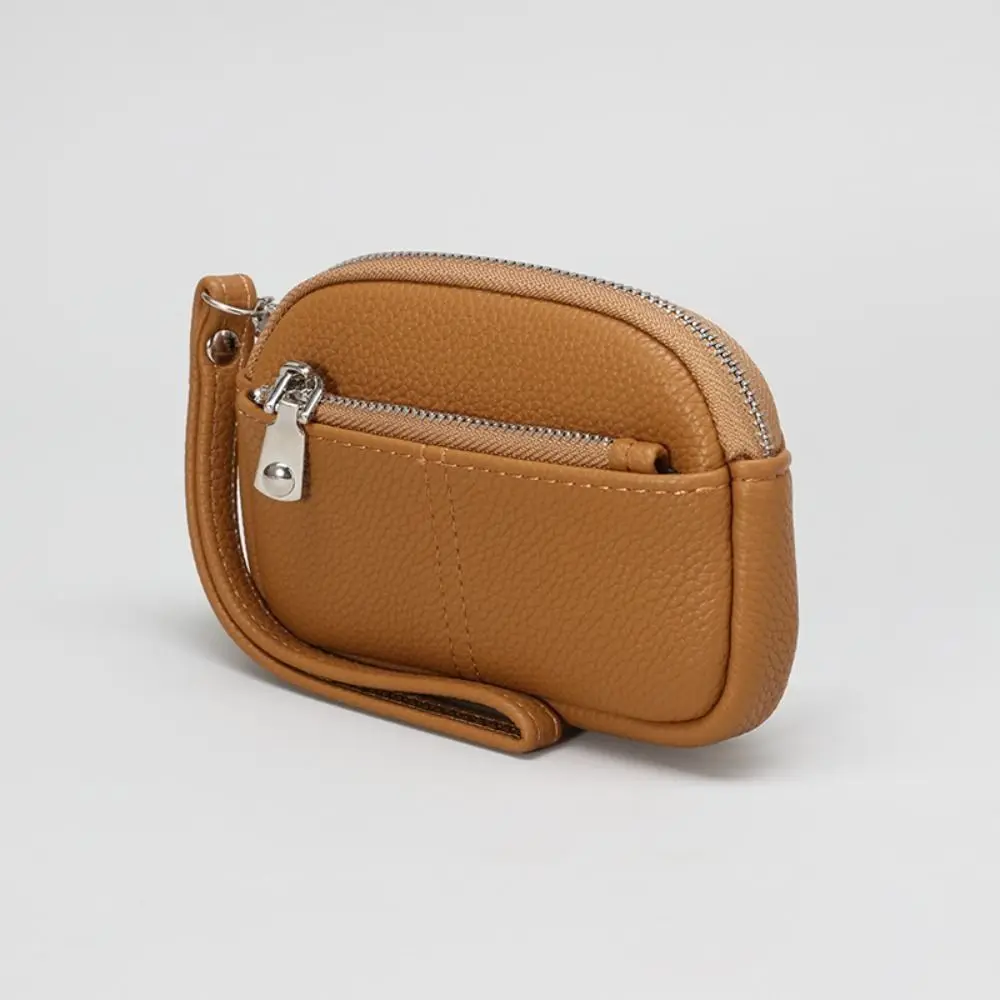 ファッション Pu レザーミニ財布女性のための無地収納袋学生小銭入れ大容量ジッパー手首キーバッグ