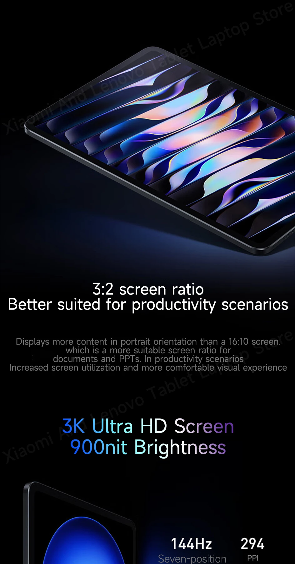 Xiaomi Tablet Xiaomi Pad 6S Pro 12.4 Snapdragon 8 Gen2 12.4" 3K 144Hz Display Hyper OS 10000mAh 120W Super Fast Charge Tablet PC