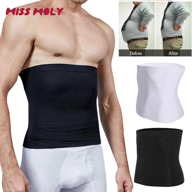 

Men Firm Tummy Control Shapewear Compression Waist Cincher Slimming Body Shaper Belly Fat Girdle Stomach Band Elastic Belt