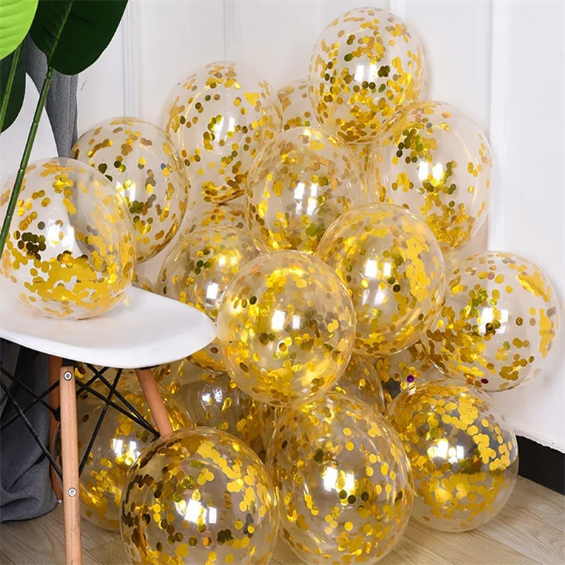 بالونات قصاصات ذهبية وفضية ترتر لامع Globos بالون هيليوم لحفلات أعياد الميلاد والهالوين وحفلات الزفاف وحفلات الزفاف #1