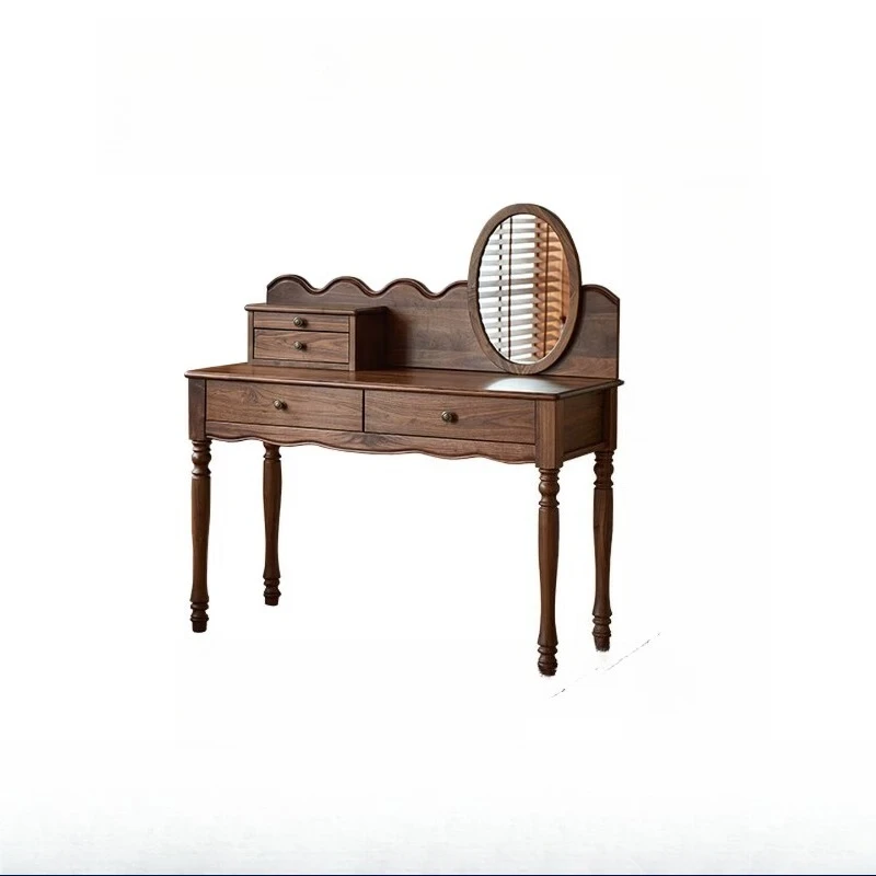 

dressing table, retro dressing table, small household solid wood dressing table