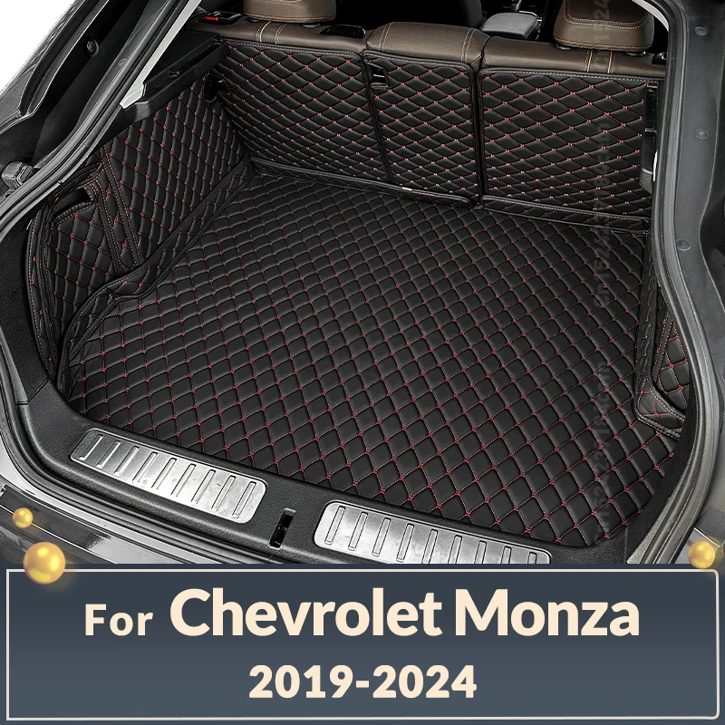 Auto Full Coverage Trunk Mat For Chevrolet Monza 2019-2024 2023 2022 2021 2020 Car Boot Cover Pad Cargo Interior Accessories