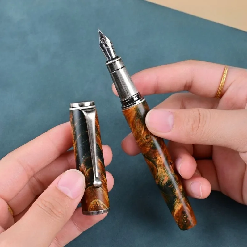 

Роскошные деревянные перьевые ручки Wingsung с золотым/серебряным лезвием F 0,5, изогнутый наконечник Art M B 0,7, идеально подходит для начинающих художников, канцелярские ручки