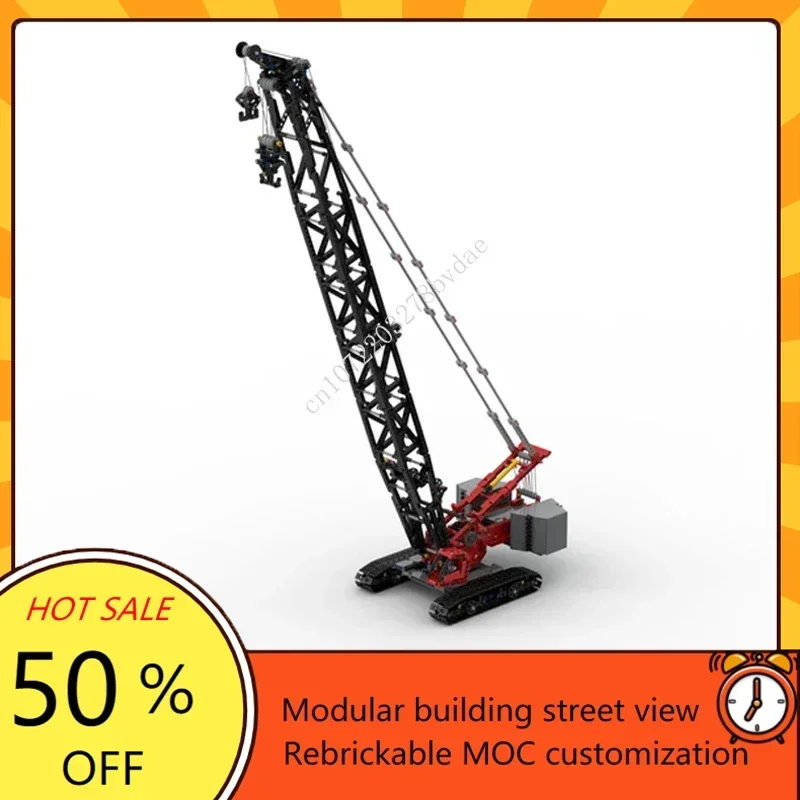 2879PCS High-Tech Mechanical MOC MLC300 VPC Crawler Crane Model Custom Puzzle Technical DIY Creative Assembly Toy Gifts