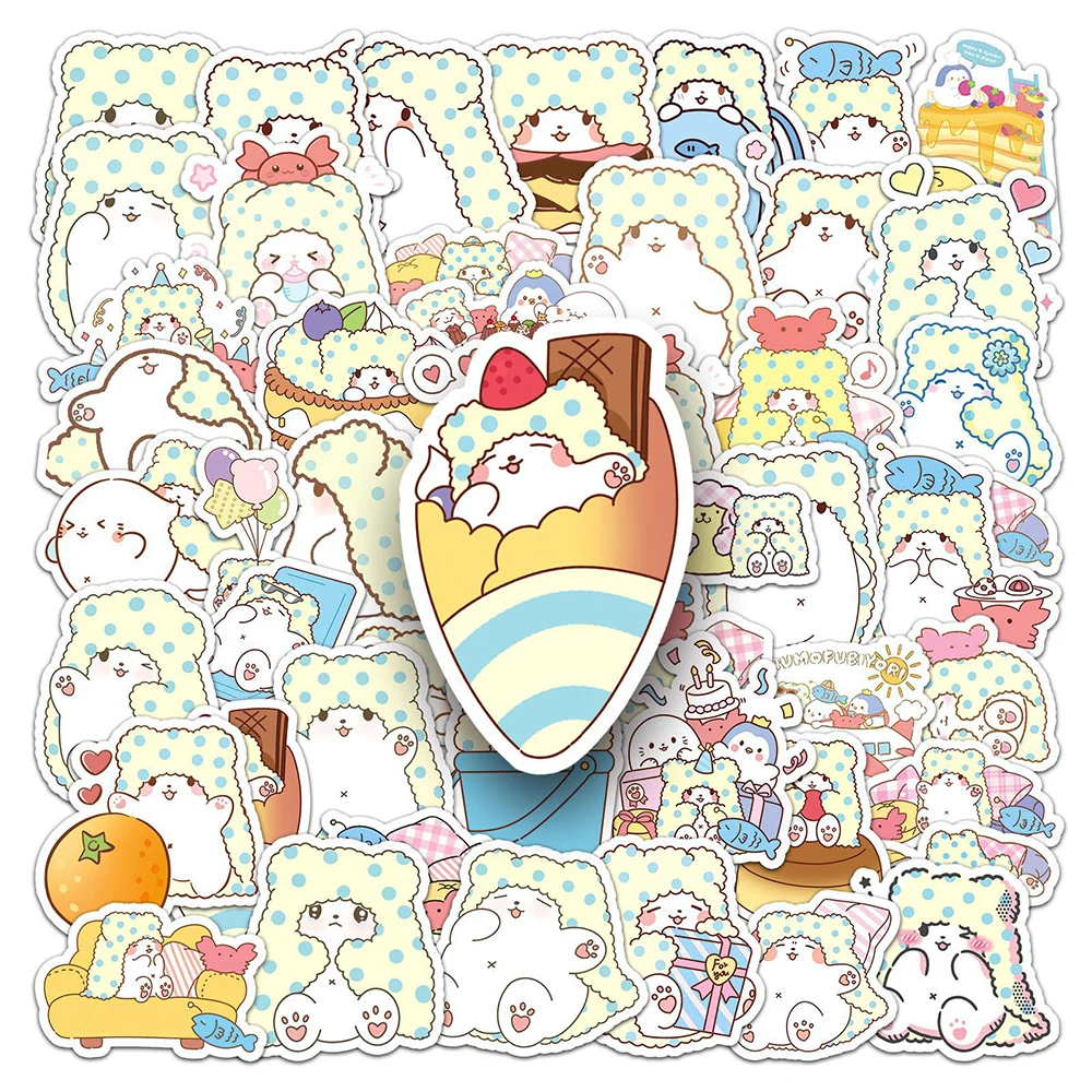 10/30/51pcs Cute Sanrio Marumofubiyori Stickers Anime Decals Graffiti Skateboard Fridge Laptop Vinyl Kawaii Cartoon Sticker Toy