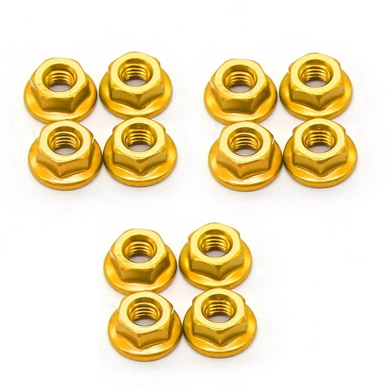 12PCS Metal M4 Wheel Lock Nuts For 1/10 RC Car Crawler Traxxas TRX4 TRX6 Axial SCX10 90046 AXI03007 Redcat MST