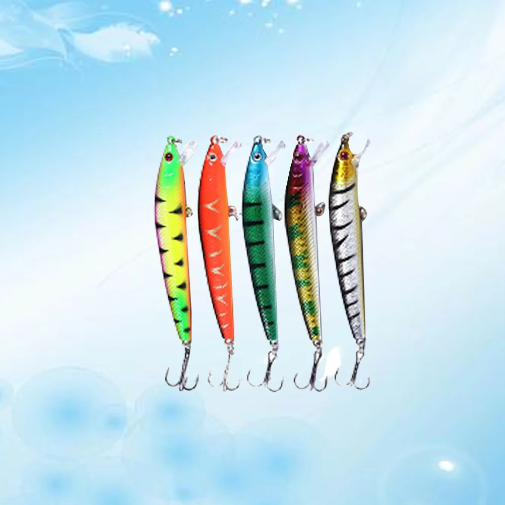 5 Pcs 95CM 85G Plastic Hard Fishing Bait Lifelike Bait Movable Togue Plate Fishing Lures Bionic Fishing Lures Fishing Su