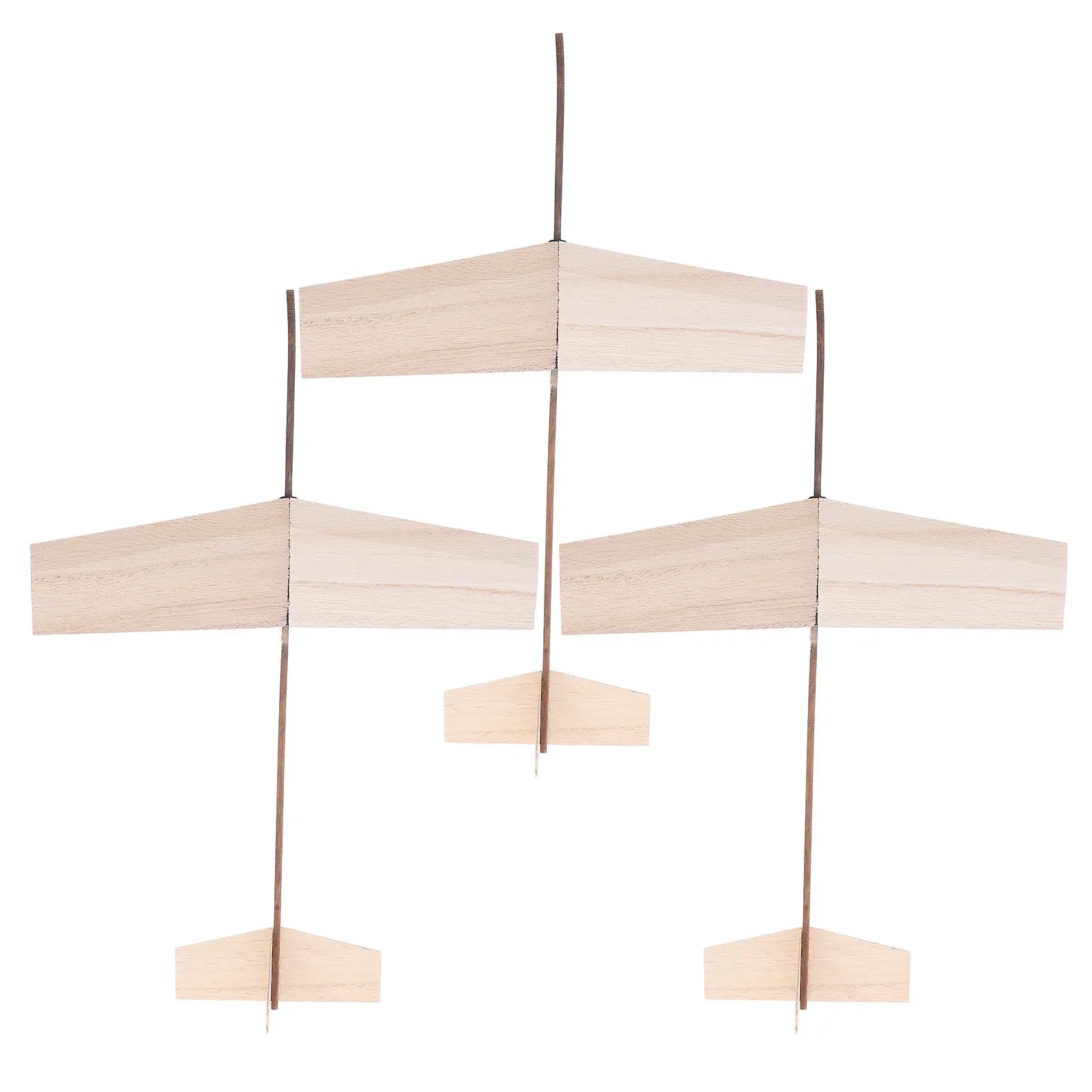 3Pcs Unfinished Wooden Airplane Kit DIY Hand Launch Glider Craft for Kids School Projects Glider Planes for Adults