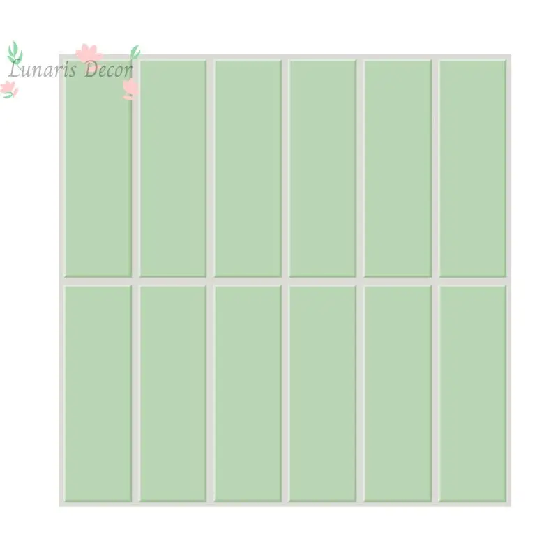 3D three-dimensional wall sticker self-adhesive imitation tile waterproof and oil-proof bathroom wall decoration