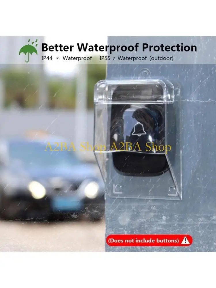 

A2BA Rings Doorbell Rain Cover Waterproof Cover Plate Guard for Outdoor Doorbell