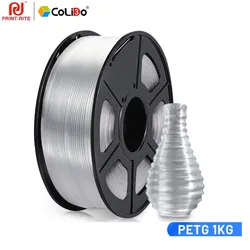 CoLiDo PETG-filament 1,75 mm zwart wit transparant voor 3D-printer 1 kg hoge taaiheid hoge precisie print-rite wirwarvrij