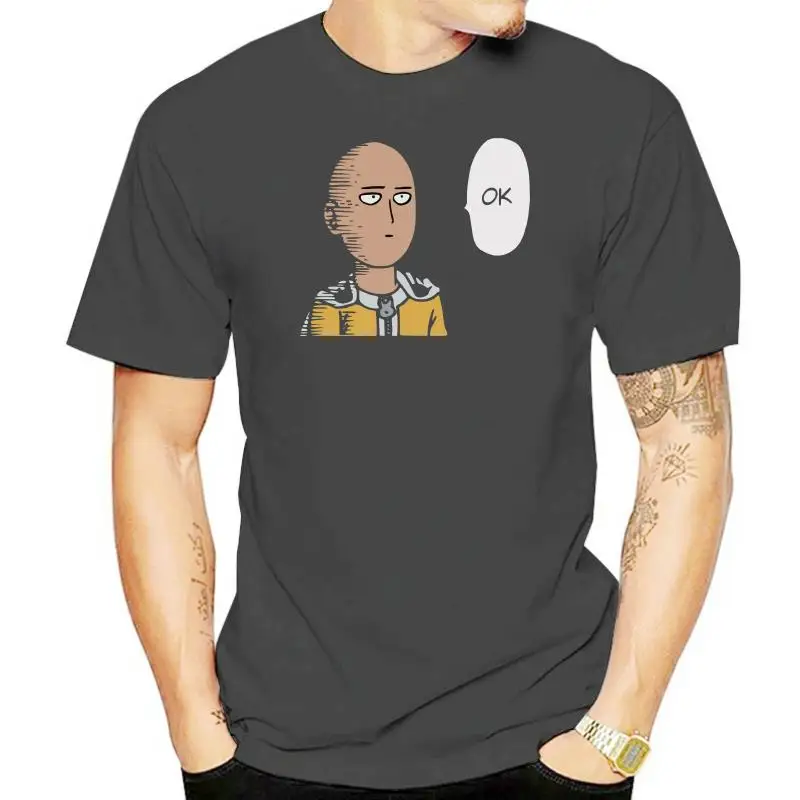 Saitama One Punch Man Ok T-Shirt Superior Quality Tee Shirt