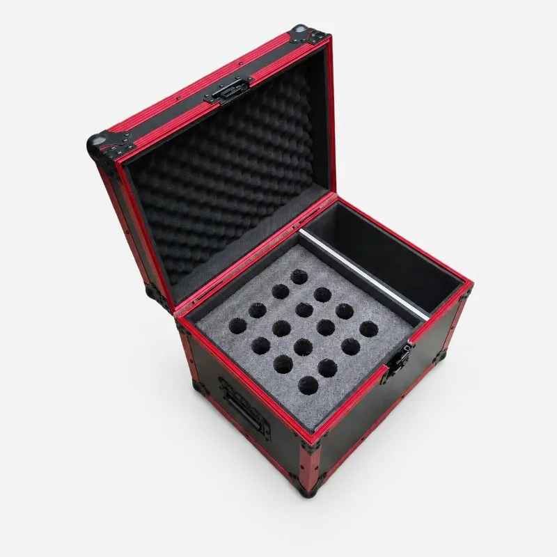 16-Slot Microphone Flight Case with Foam Insert