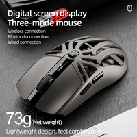 New SMAILWOLF RS8 Bluetooth Mouse, 10000dpi, Three-Mode Connection, Macro Gaming Mouse for PC Notebook Laptop Computer Gray