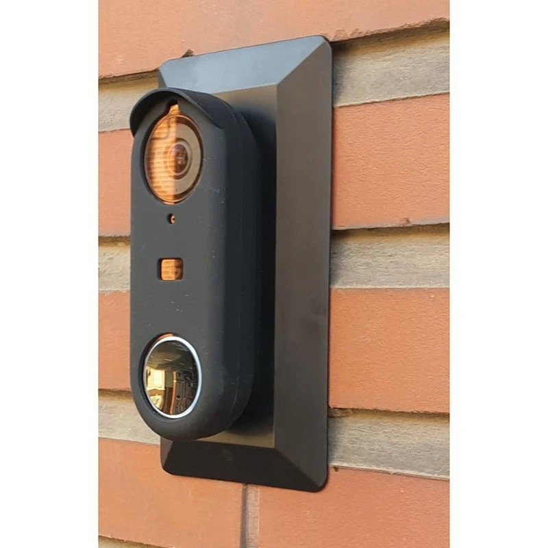 T35C Silicone Case Designed for Nest Hello Doorbell Cover (Black) - Full Protection Night Vision Compatible