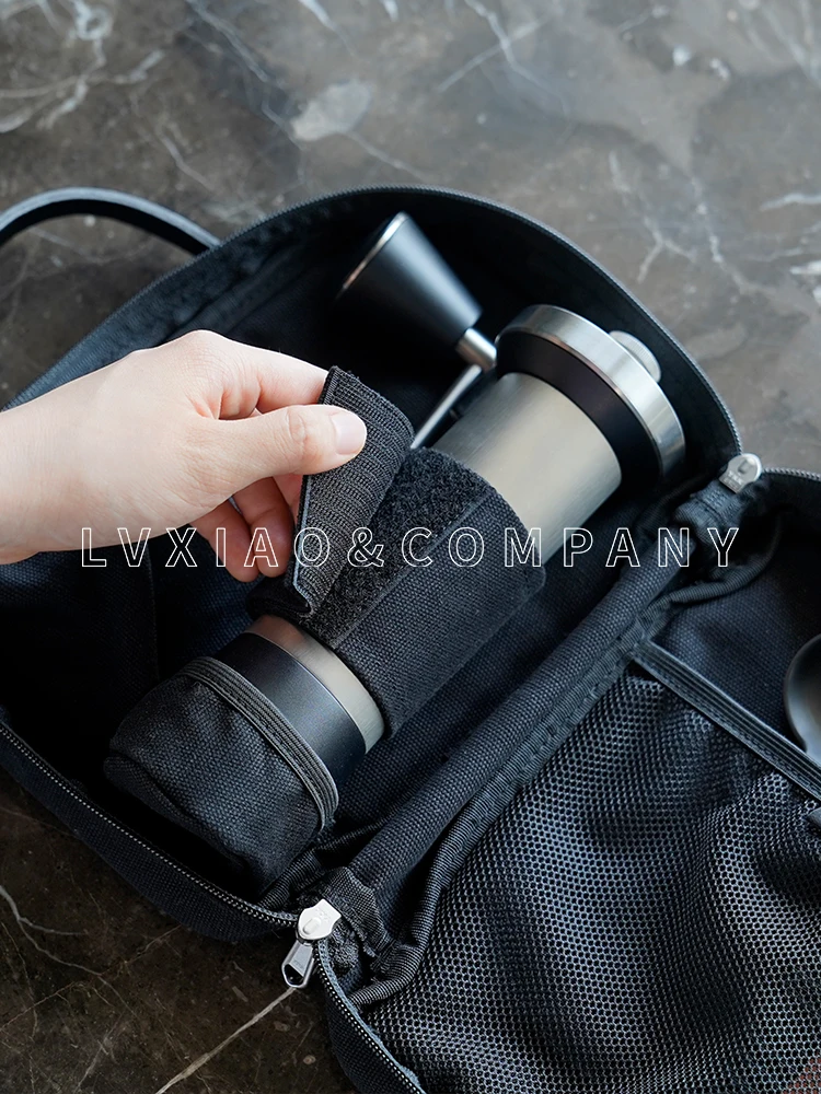 watchegt All-in-one Travel Manual Grinder Storge Bag Portable Coffee Manual Grinder Bag for TIMEMORE/M47/etz/C40/1Zpresso