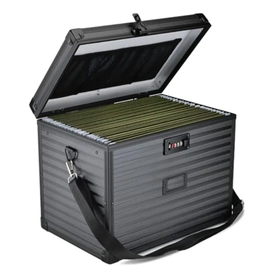 

Шкаф для хранения документов, органайзер для файлов, коробка для документов для офиса и дома с кодовым замком, вмещает 20 папок формата Letter.