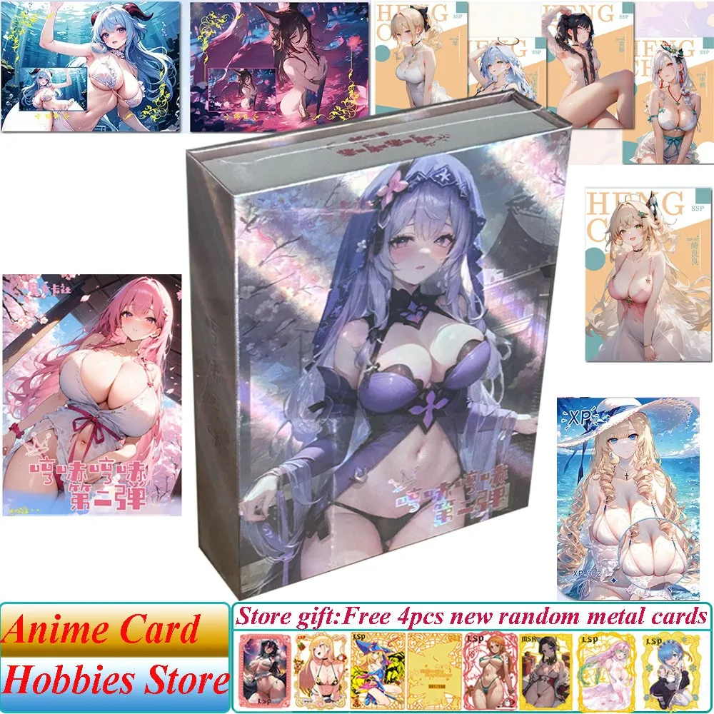 New Goddess Story Hmph Hum Wave 2 Collection Cards Waifu Hobby Anime Sexy Ssp Girl Swimsuit Bikini Game Cards Doujin Toy Gifts