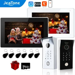 10Inch Wireless Wifi Smart Tuya 128G Video Intercom Doorbell With RFID Password Waterproof Doorman Access Control System Villa