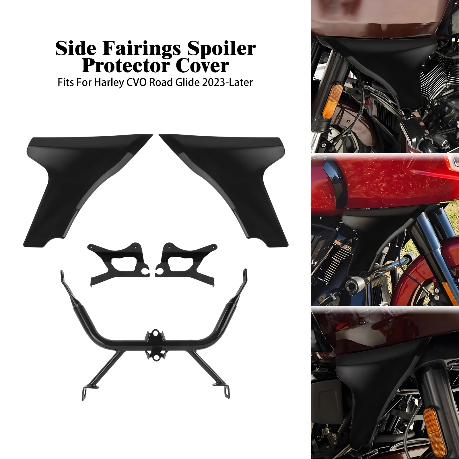 

Motorcycle Lower Spoiler Bracket Kit Fairing Side Panel Cover For Harley Touring Road Glide FLTRXSE 23 FLTRX FLTRXSTSE CVO 24 25