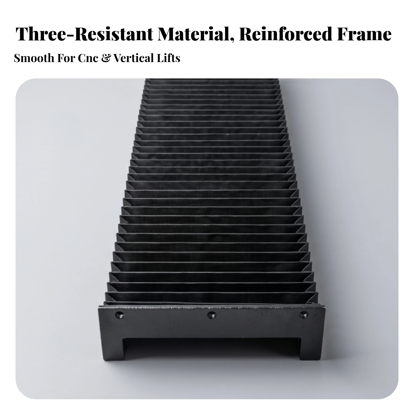 Accordion Bellows Cover Industrial Bellows Cover with Rigid Frame Flexible Stretchable for Machinists, Linear Guides