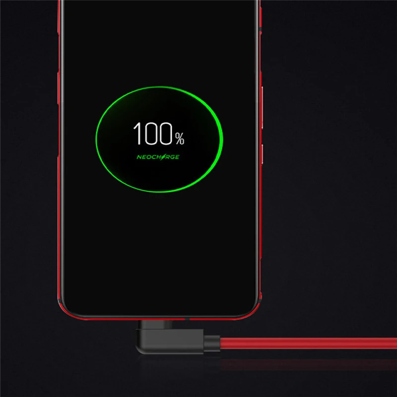 For Nubia 5A 100CM Redmagic Charging Line USB C to USB C PD Elbow Cable for Nubia Red Magic 9 8 7 7S Z30 Z40 Z50S Pro Z60 Ultra