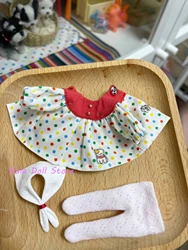 2026 Dula Doll Clothes Red with polka dots skirt for ob11 GSC doll