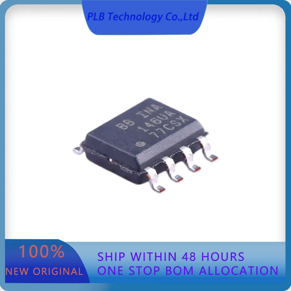 2PCS/LOT INA146UA/2K5 INA146  1mV 74nA 50kHz 0.45V/us 80dB 1.0 SOIC-8 Differential Amplifiers Original Stock