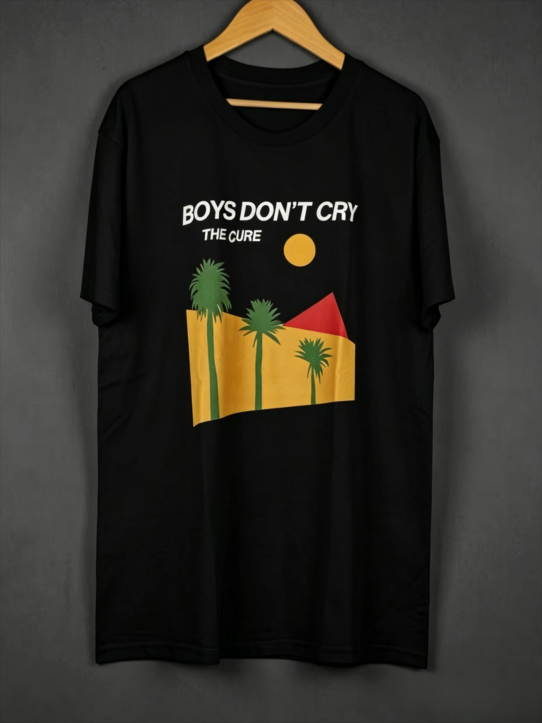 The Cure 'Boys Don't Cry' Treatment Band New Wave Post-Punk Rock Short-Sleeved T-Shirt Unisex Pure Cotton Casual Top