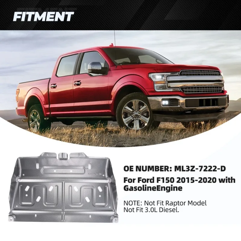Applicable for Ford F150 Transmission Guard ML3Z-7222-D Manganese Steel 1.2MM Chassis Guard Automobile Engine Shield Accessories