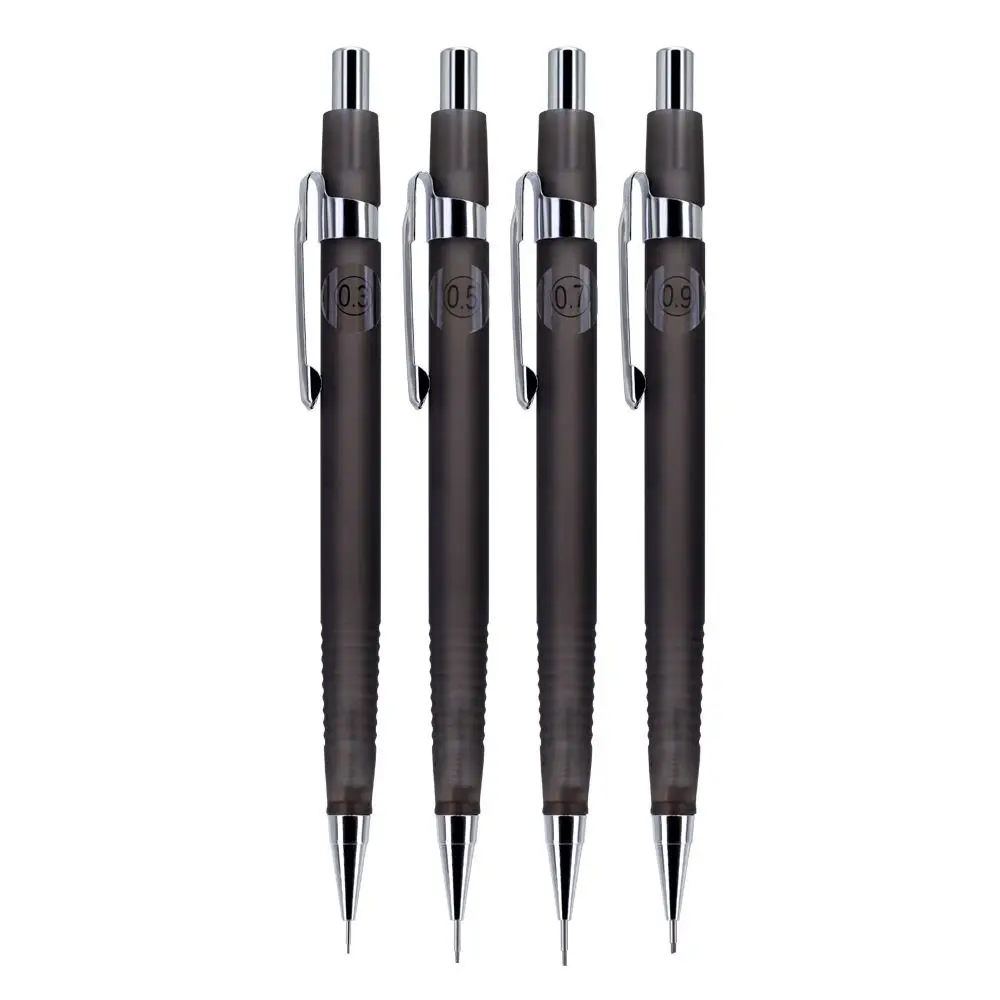 Multifunctional 0.3/0.5/0.7/0.9mm Mechanical Pencil Built-in Eraser Soft Grip Automatic Pencil Propelling Pencil Gift