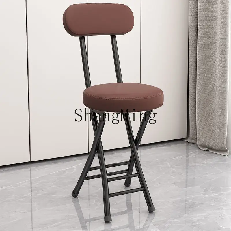 FG good-looking folding home backrest soft bag chair simple book desk chair dormitory folding stool balcony small stool