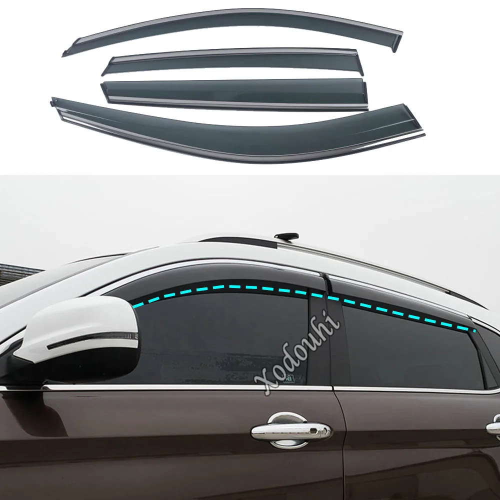 

Car Stick Lamp Plastic Window Glass Wind Visor Rain/Sun Guard Vent 4PCs For Mazda CX-5 CX5 2nd Gen 2017 2018 2019 2020 2021 2022