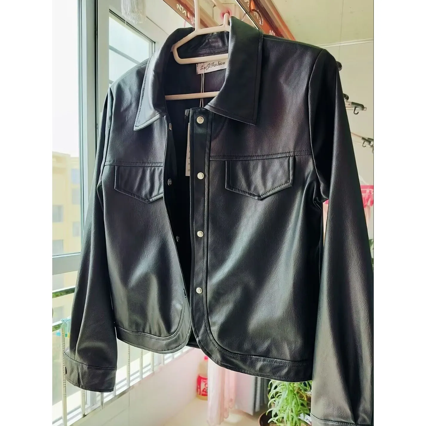 Maillard-Chaqueta corta de cuero para motocicleta para mujer, prendas de vestir de cuero PU de manga larga para primavera y otoño, piel sintética femenina de alta gama