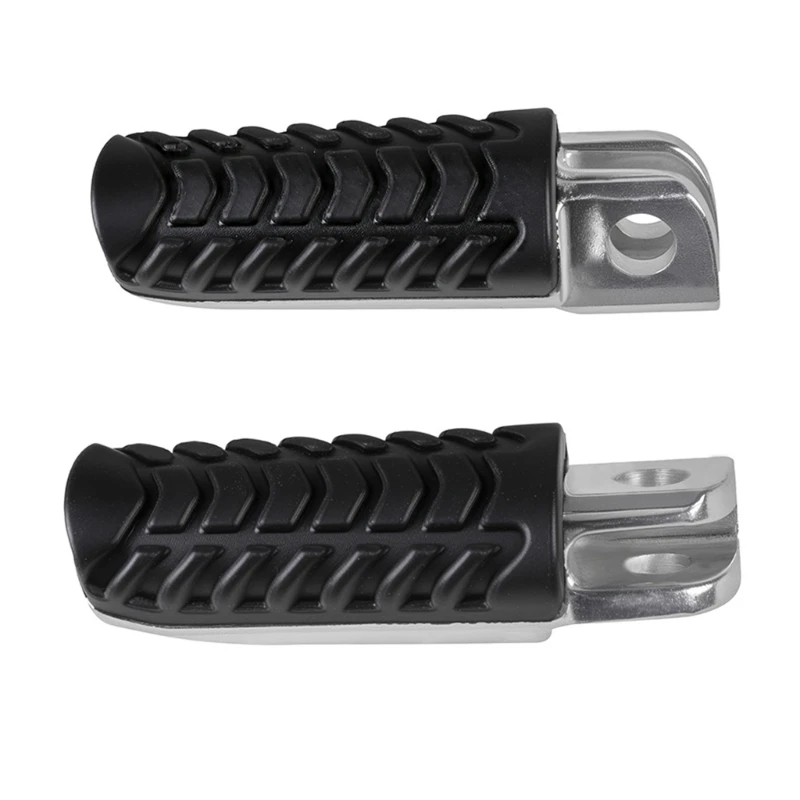 547C Pair Motorcycle Front Peg Set Textured Ride Footrests with Aluminum Alloy Base for Garage Replacement Work Compatible for