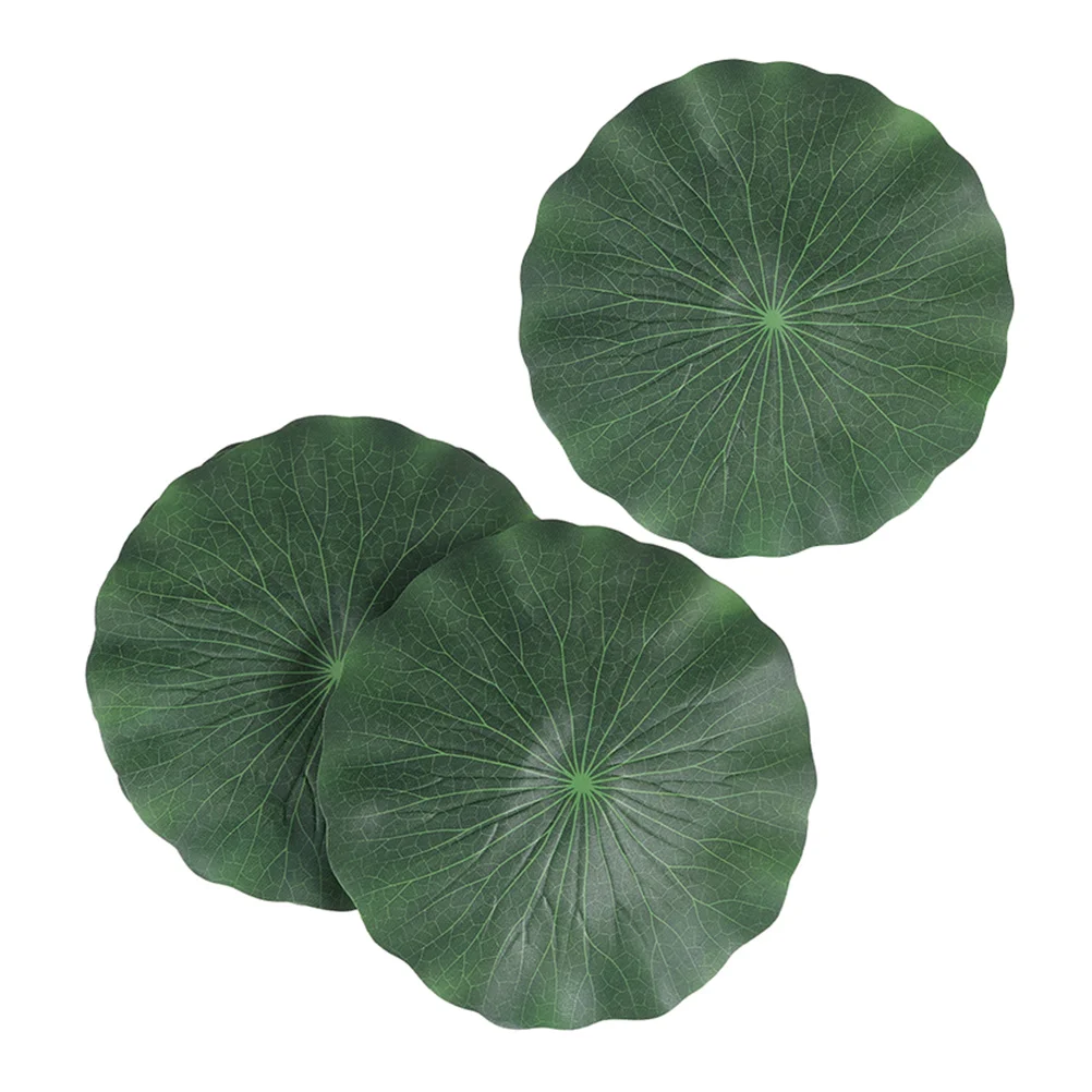 Pool Fish Tank Fake Lotus Leaf Ornament Water Floating Decor Vivid Leaves Simulated Garden Novel Photo Props Artificial Plant