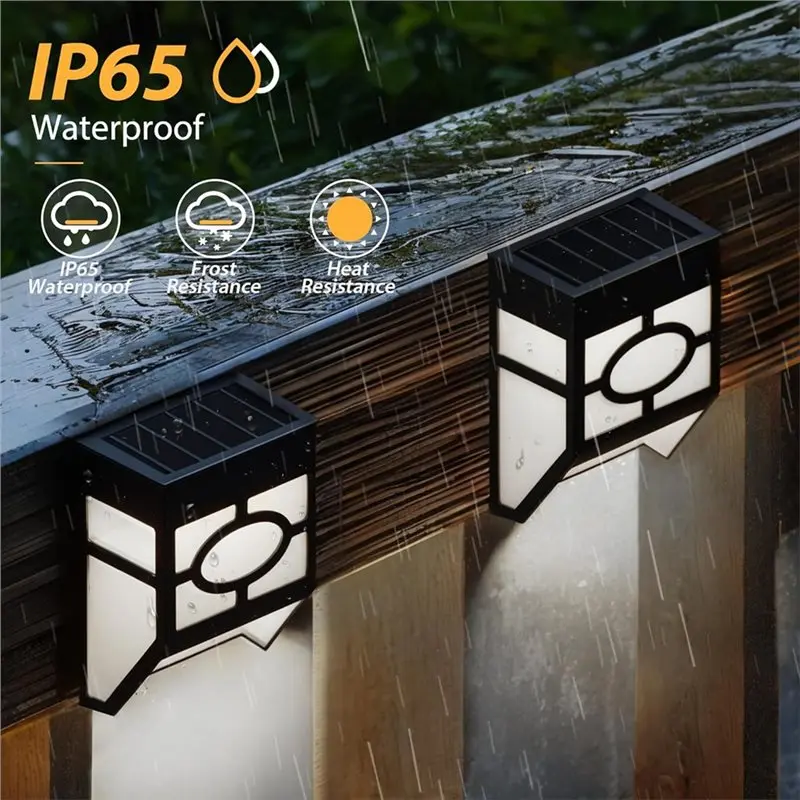 

Lightweight Outdoor Garden Path Landscape Yard Lamp 8Pcs Solar Powered Wall Mount LED Light, Brand New High Quality