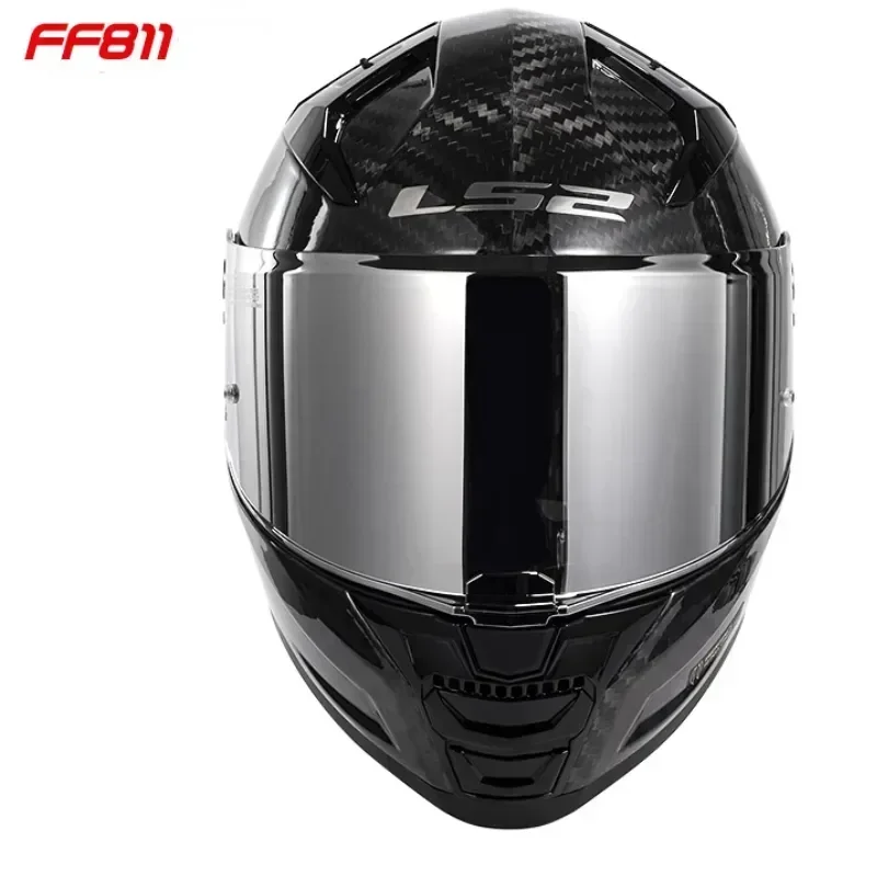 LS2-visera FF811 para casco de motocicleta, visera de cara completa, Cor negro y plateado, Original