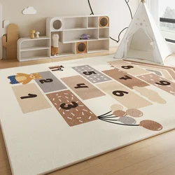Cartoon Style Living Room Decoration Carpet Large Area Rugs for Bedroom Thicken Plush Children's Floor Mat Fluffy Soft Study Rug