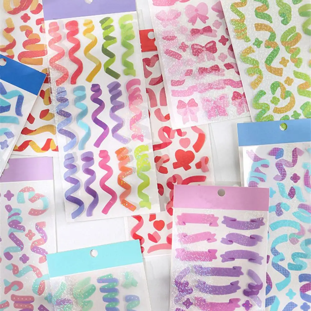 Beautiful 1 Sheet Innovative Heart Pattern Photocard Journal Decal Delicate Stationery Sticker Rich Patterns   Craft Supplies