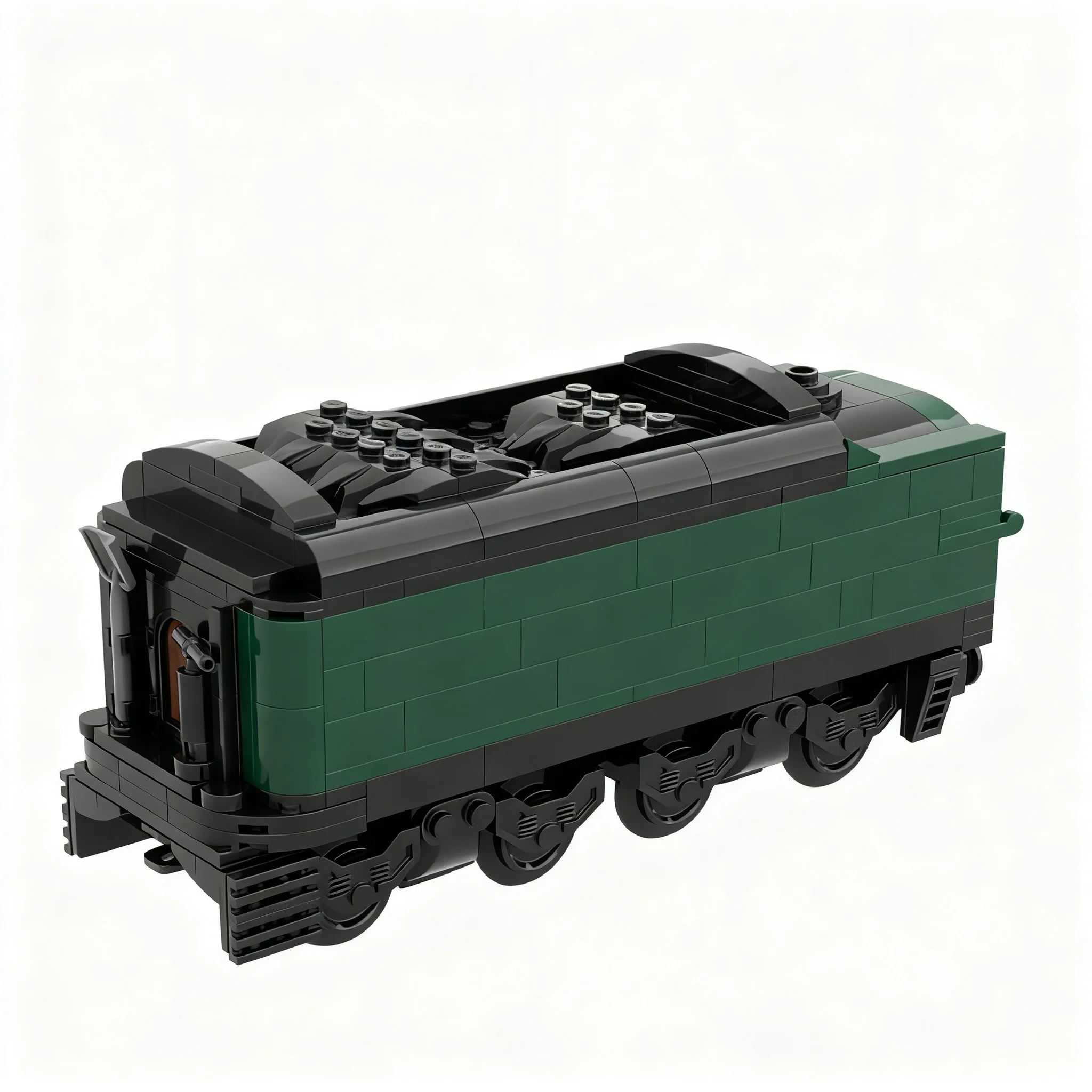 330pcs MOC Train Emerald Night 8w Tender Model Christmas Gift DIY Assembly Home Decor And Creative Set Art Craft