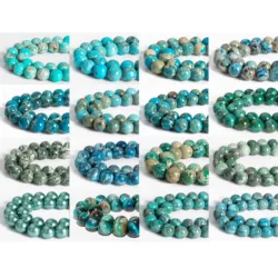 Genuine Natural Blue Stone beads Imperial Jasper Round Loose Beads for Jewelry Making 4/6/8/10/12mm