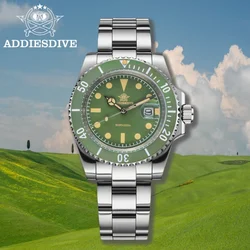 ADDIESDIVE Watch For Men Ceramic Bezel 316L Stainless Steel Calendar Window Relogios Masculino 200M Diver Luminous Quartz Watch