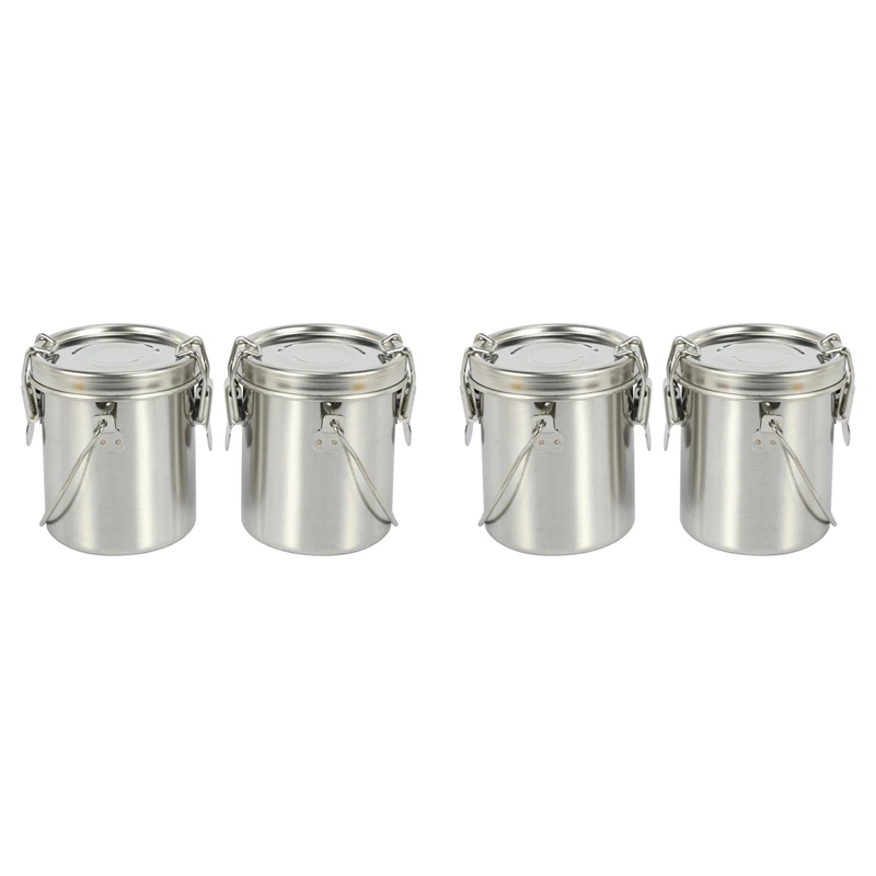 4 Pack Artist Portable Painting Brush Washing Bucket Wash Pen Pot Stainless Steel Watercolor Oil Paint Brush-AC47