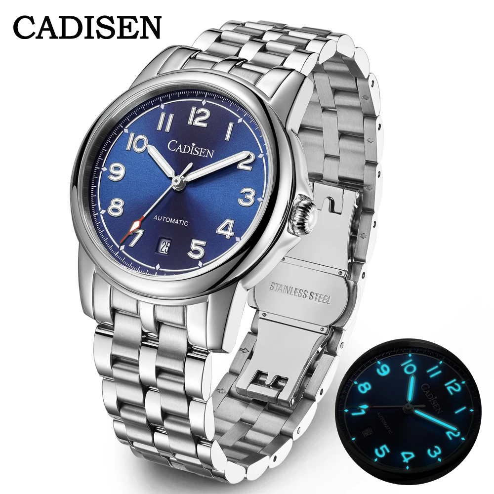 

CADISEN 2024 New 39MM Men Automatic Mechanical Watches MIYOTA 8215 Sapphire Stainless Steel Clock Waterproof Watch for Men