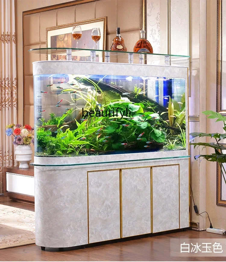 cc182l Home Living Room Fish Tank Aquarium Medium Subareas Screens Ecological Change Water Bottom Filter Creative