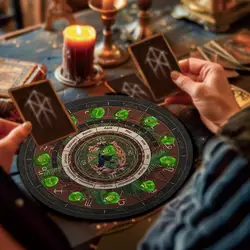 Green Rune Stones Set Beginners Glass Stones with Runes Book Witches Runes Set with Velvet Drawstring Bag for Healing Recovery