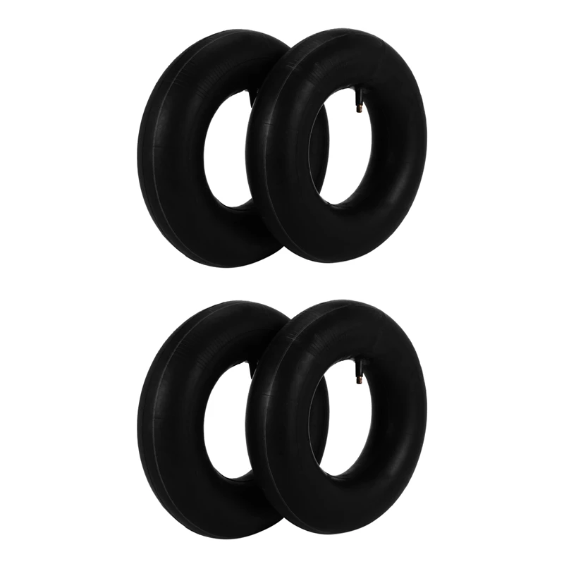 4 PCS 13 X 5.00-6 Inch Heavy Duty Inner Tube With TR-13 Straight Valve Stem - For Wheelbarrows, Mowers, Hand Trucks