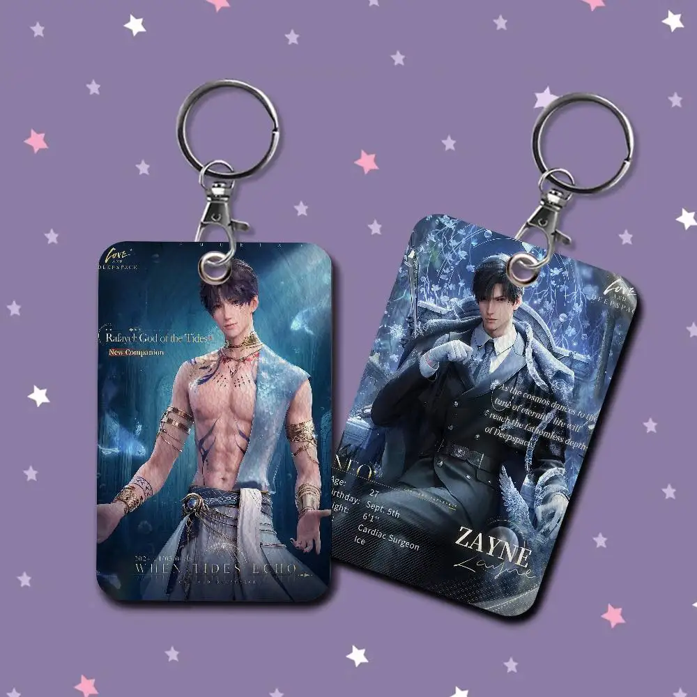 Love And Deep Space game Card Holders Student ID Card Protective Cover Cases Student Campus Access Cards Key Chain Anti-lost